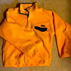 Patagonia fleece synchilla. Mens M. Yellow with blue trim.